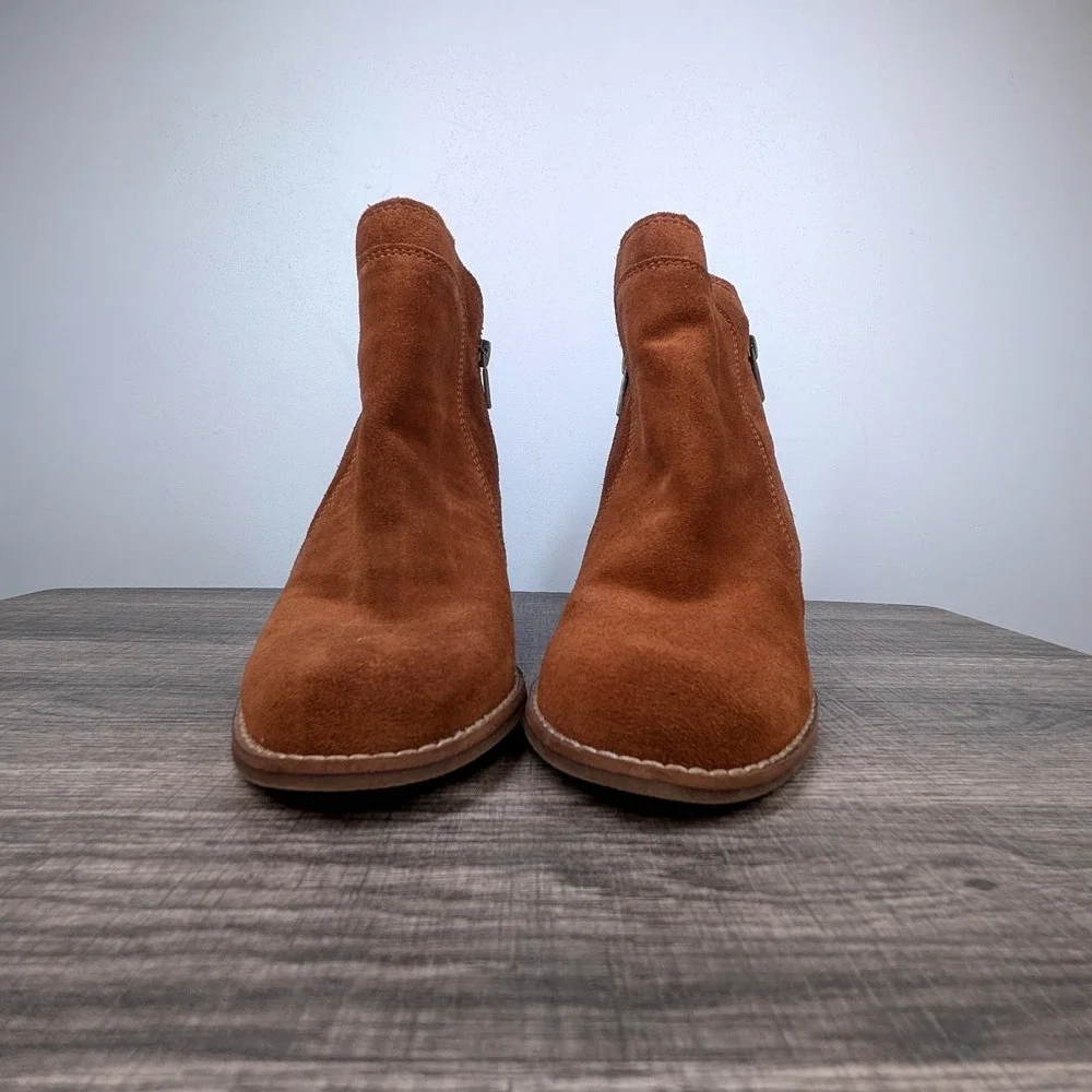 Lucky Brand Yahir Womens Brown‎ Suede Wedge Ankle Booties LK-YAHIR Size 9.5M